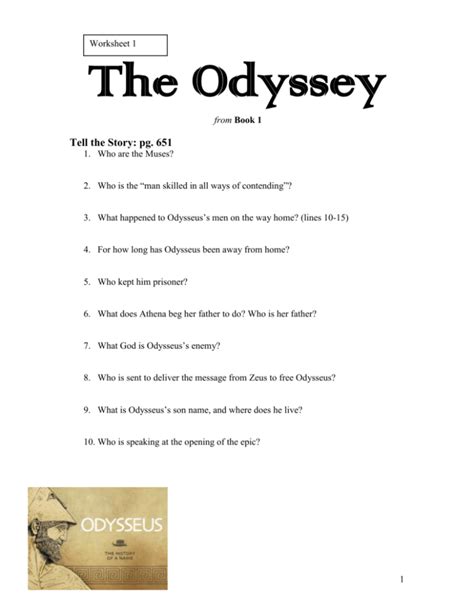 He doubts his ability both to defeat the suitors and to survive the consequences of the act. . Odyssey questions quizlet